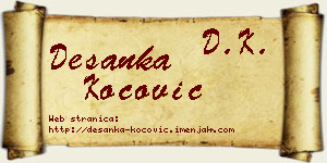 Desanka Kočović vizit kartica